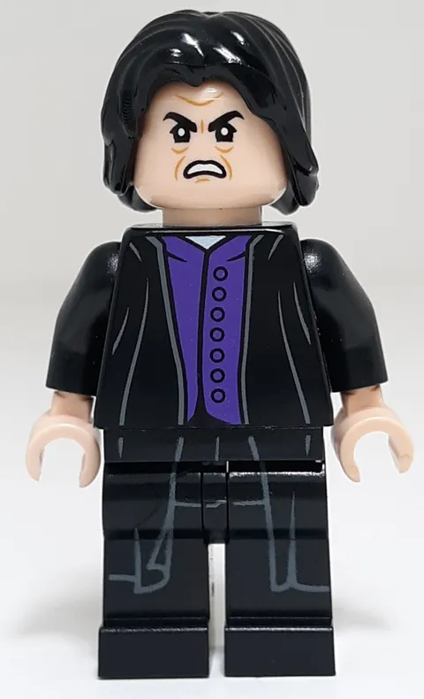 Lego Harry Potter Professor Severus Snape Minifigure W Purple Shirt Robe & Wand