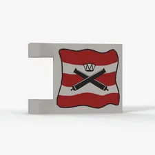 LEGO® Flag, Decorated: 2335pb002 - White - Used