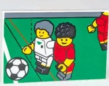 LEGO New 2 x 3 Tile with Soccer Players Print New