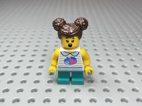 LEGO Minifigure Child Girl White Collared Fruit Shirt Strawberry cty1520 60384