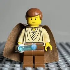 Obi-Wan Kenobi PADAWAN 7203 7161 Yellow Vintage Star Wars LEGO Minifigure 3H