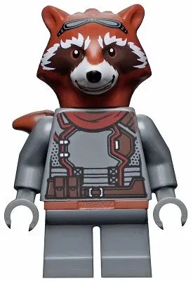 LEGO® Minifigure Super Heroes sh0742 Rocket Raccoon Dark Bluish Gray Outfit