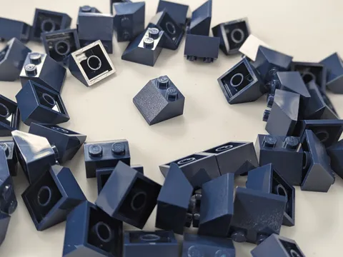 Lego 50x New Dark Blue Slope 45 2 x 2  # 3039