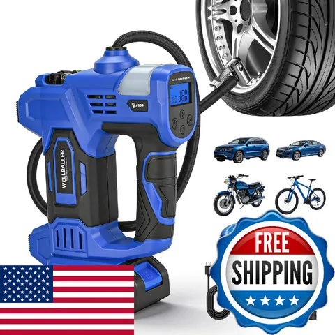 Wellballer Tire Inflator Portable Air Compressor20V Cordless Tire Inflator