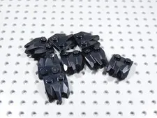 LEGO Lot of 8 Black 1x2 Plates w/ Claws BF