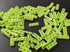 Lego x100 New Yellowish Green Plate 1 x 3  # 3623 Lot Bulk