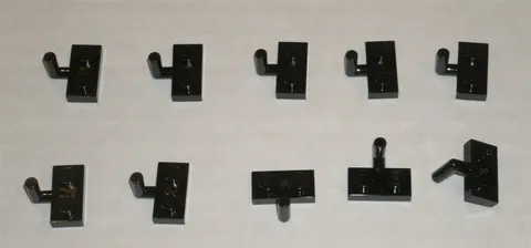 LEGO NEW 1x2 Black Plate with Hook (10x) 4569733 Brick 88072