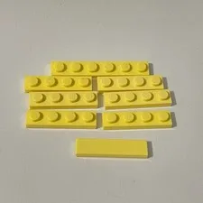 Lego 3666 3710 2431 Light Yellow Replacement Parts Pieces Lot of 8