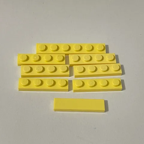Lego 3666 3710 2431 Light Yellow Replacement Parts Pieces Lot of 8