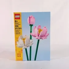LEGO Creator Lotus Flowers 40647 Botanical House Plant Building Toy Set 220 Pcs
