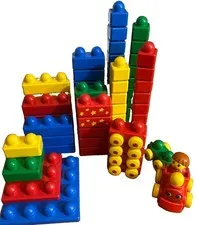 Vintage LEGO Duplo Primo Bulk Block & Vehicle Lot - 55+ Pcs w/ Rare Baseplates
