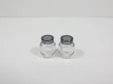 LEGO 2 Trans Clear Jars w/ Lids Accessory Minifig S3