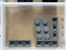 LEGO Parts - Dark Bluish Gray Plate 1 x 3 - No 3623 - QTY 5