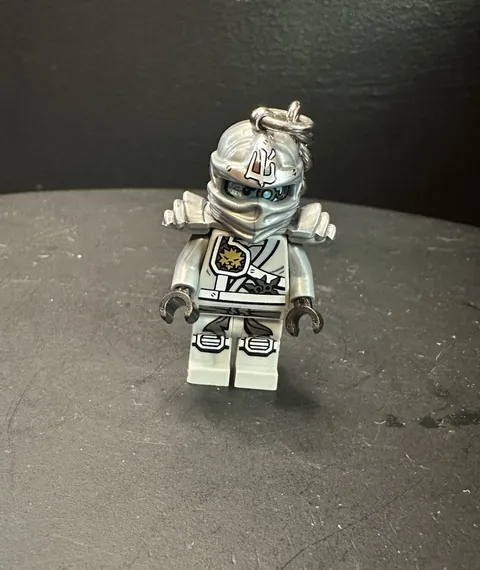 LEGO Ninjago Titanium Zane Keychain 851352 Tournament of Elements Rare Ninja