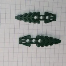 2 Bionicle Lego 50858 in Dark Green Visorak Foot with 3 pin holes Genuine Lego