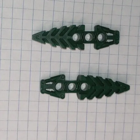 2 Bionicle Lego 50858 in Dark Green Visorak Foot with 3 pin holes Genuine Lego