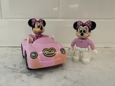 Minnie Mouse Duplo Lego Birthday Party Car And 2 Figures