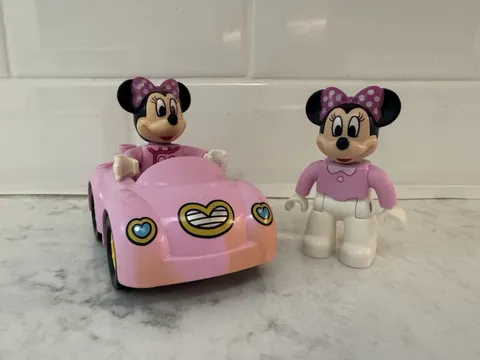 Minnie Mouse Duplo Lego Birthday Party Car And 2 Figures
