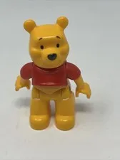 Lego Duplo Disney WINNIE THE POOH BEAR FIGURE Minifig Plastic Toy Sits Ville