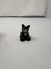 Lego Duplo Black Cat Figure Pet Animal Replacement Minifigure Miniature