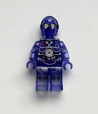 Lego Custom Star Wars GCC C-3PO Prototype Holo Droid Transparent Purple LC