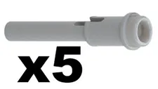 Lego NEW Lt Bluish Gray TECHNIC PIN 1/2 2L Bar Flick Missile Qty 5 61184 LG2