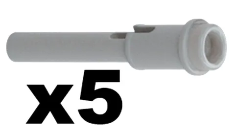 Lego NEW Lt Bluish Gray TECHNIC PIN 1/2 2L Bar Flick Missile Qty 5 61184 LG2