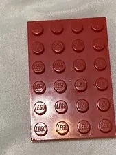 Lego 4x6 Plate Red Color Brick Replacement 
