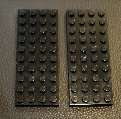 LEGO Parts 3030 Lot of 2 Black 4x10 Flat Plate Baseplate