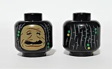 LEGO Minifigure, Head Shrunken Dre Head, Beaded Dreadlock Pattern inv.657