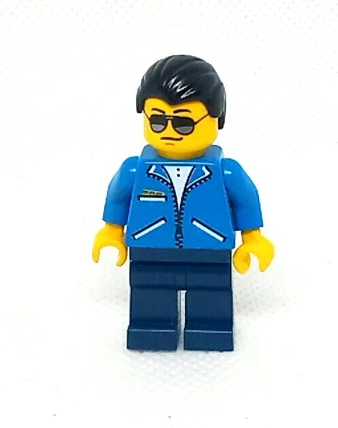 Lego Figure Minifigure Mini Figurine Classic Town Worker Jacket Blue 