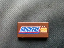 Snickers Parody Candy Wrapper custom printed LEGO® 1x2 tile