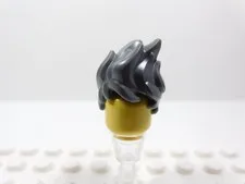 LEGO Dark Gray Spiked Wavy Hair Minifig H12