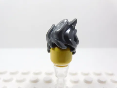 LEGO Dark Gray Spiked Wavy Hair Minifig H12