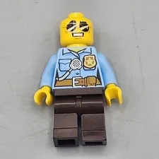 LEGO City Police Policeman 952016-1 Sunglasses Badge Radio Blue Shirt Brown Pant