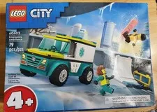 LEGO CITY: EMERGENCY AMBULANCE AND SNOWBOARDER (60403)--NEW/SEALED!!
