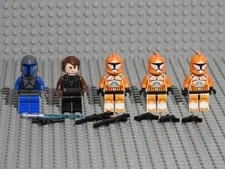Lego Star Wars 3 Bomb Squad , Anakin Skywalker ,Mandalorian lot of 5  100% Lego