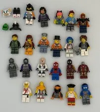 LEGO Minifigures Assortment Lot Mixed Figures, 22 Pieces Marvel, Ninjago, & More
