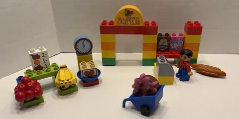 Lego Duplo My First Supermarket Set # 6137 Missing Female Figure No Manual/Box