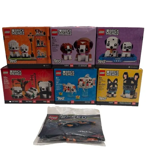 Retired Lego Brickheadz Pets Lot of 6 sets 40466 40479 40543 40544 40545 40546