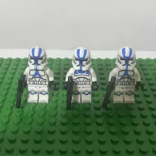 LEGO Star Wars Clone Trooper Minifigures Lot of 3 White & Blue Armor