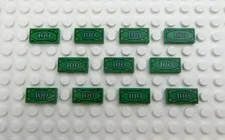 Lego 1x2 $100 Dollar Bill Money Green Tile / Currency Bank Note / 10 Pieces