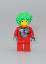 LEGO Exo Force Takeshi red with green hair minifigure 7701 7709 7712 5967