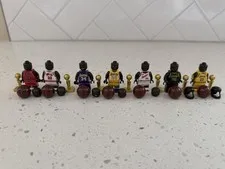 7 Lego Custom NBA Figures Lot of Michael Jordan, LeBron, Kobe Bryant, Shaq