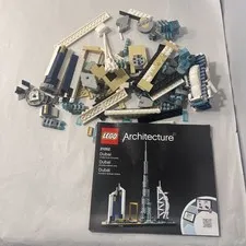 LEGO Architecture Skylines Dubai 21052 As-Is Parts w/ Instruction Manual