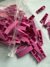 LEGO-NEW-#61678-DARK PINK-SLOPE CURVED 4 X 1 -15 PIECES