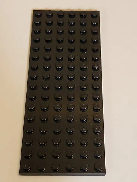 LEGO 6x16 Black Plate w/ Studs 3027 