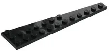 Lego Part 47397 LEFT Black WEDGE PLATES 12 x 3 Qty 1 BK1
