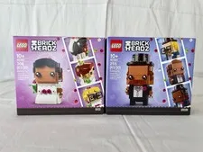 LEGO Brickheadz 40383 & 40384 Wedding Bride and Groom Set SEALED NEW