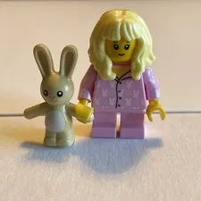2021 LEGO Pajama Girl Rabbit - CMF Series 20 MiniFigure W/ Bunny Original